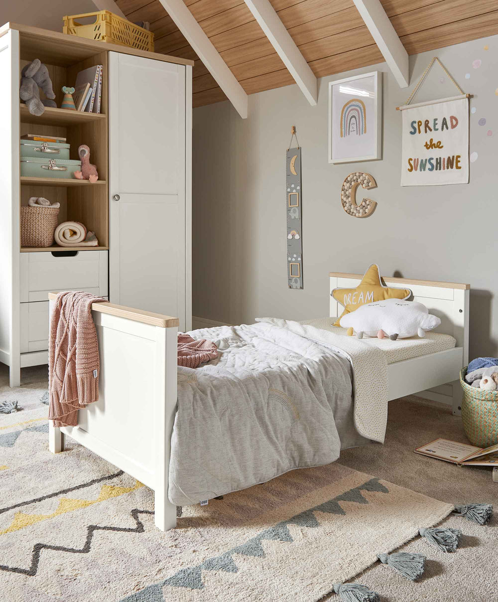 Mamas &amp; Papas Furniture Sets Harwell Nursery Bundle with Lua 2 Bedside Crib (6 Piece) – Sand/White