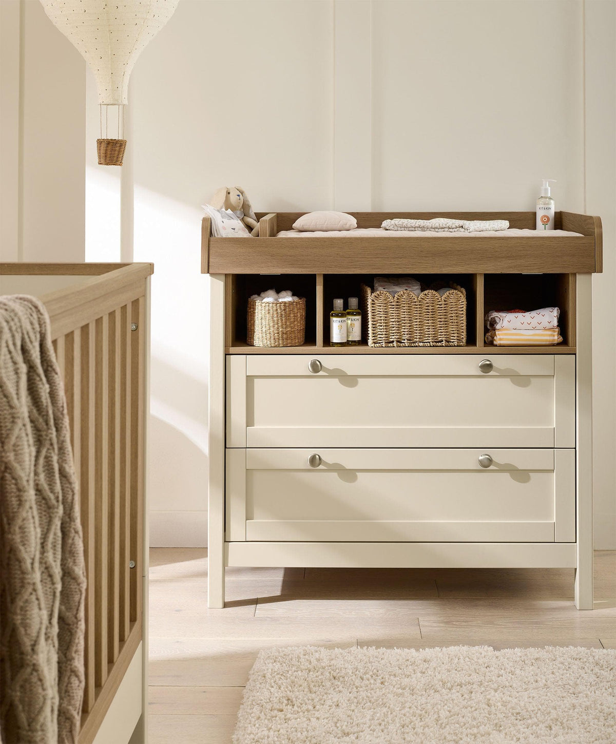 Harwell Nursery Bundle with Lua Bedside Crib (6 Piece) – Cashmere ...