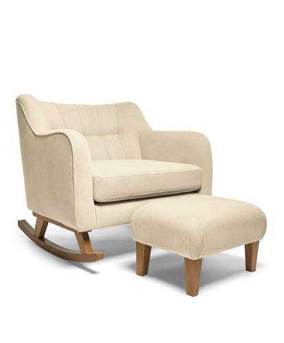 Mamas & Papas Furniture Sets Hilston Cuddle Chair Set in Soft Weave - Camel