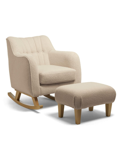 Mamas & Papas Furniture Sets Hilston Nursing Chair Set in Boucle - Oatmeal