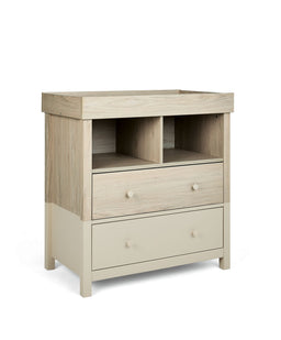 Mamas & Papas Furniture Sets Litton 3 Piece Cotbed Range with Dresser Changer and Wardrobe - Washed Oak