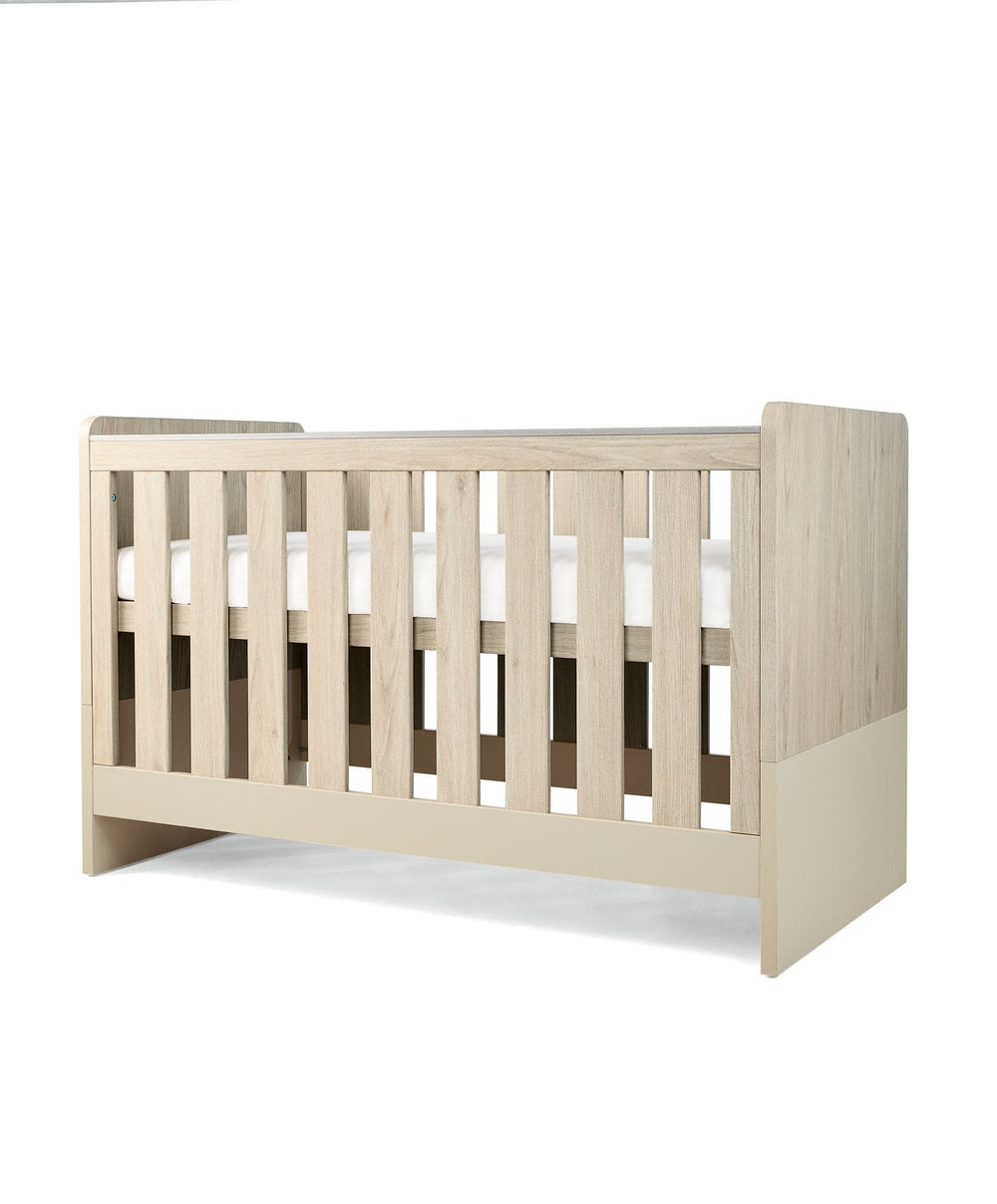 Mamas &amp; Papas Furniture Sets Litton 3 Piece Cotbed Range with Dresser Changer and Wardrobe - Washed Oak