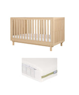 Mamas & Papas Furniture Sets Oska Cotbed & Premium Pocket Spring Cotbed Mattress Bundle - Natural/Oak