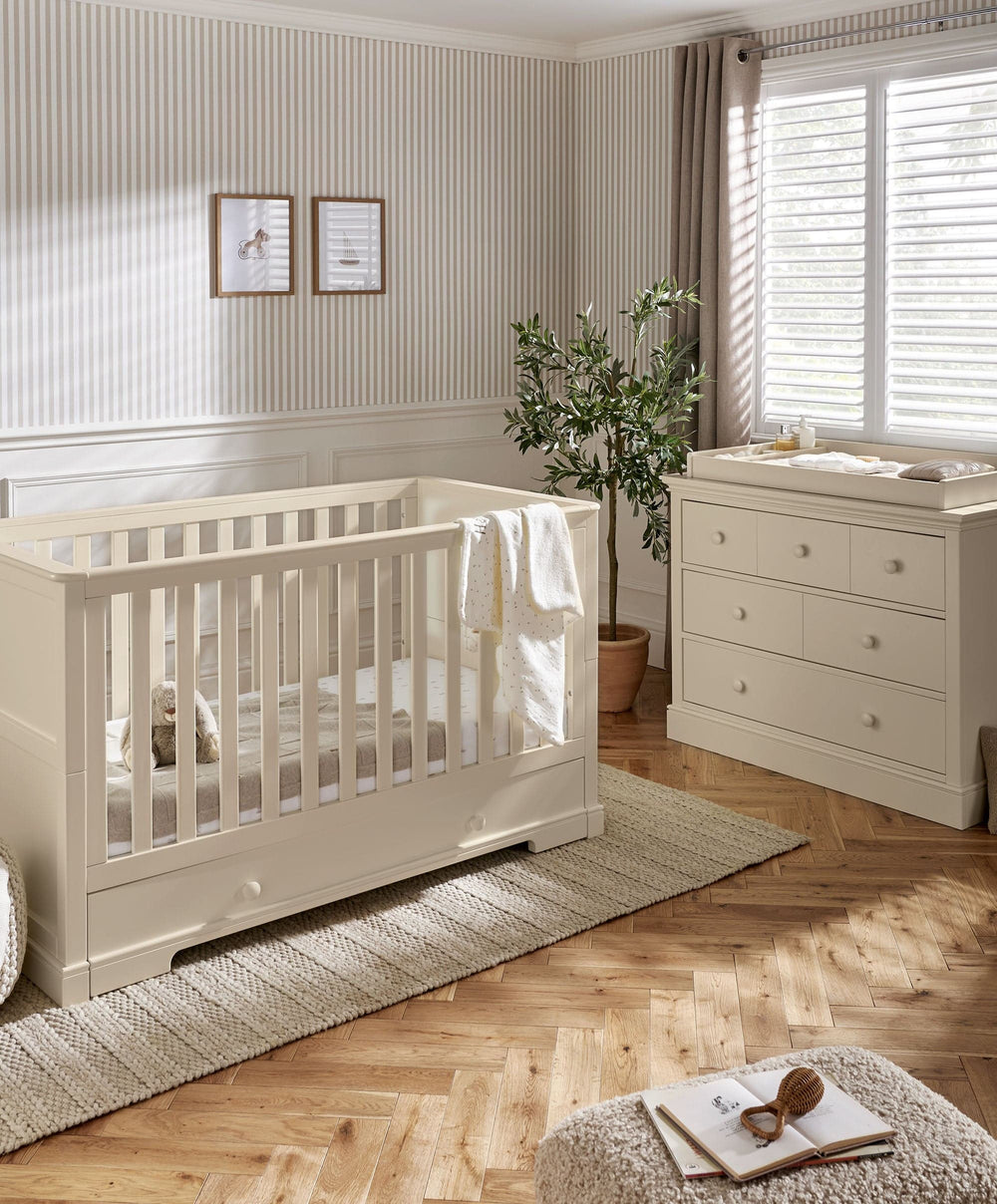 Mamas &amp; Papas Furniture Sets Oxford 2 Piece Cotbed Set with Dresser Changer - Cashmere