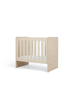 Mamas & Papas Furniture Sets Vyne Mini Cot with Essential Airflow Fibre Mini Cot Mattress & Sheets (4 Piece) - Cashmere/Oak