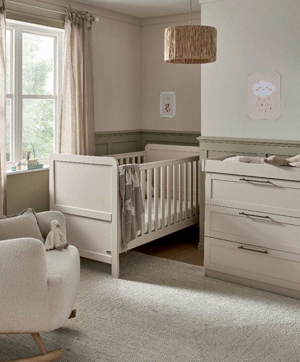 Mamas &amp; Papas Furniture Sets Walton 2 Piece Cotbed Set with Dresser Changer - Cashmere