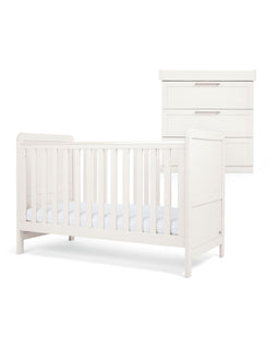 Mamas & Papas Furniture Sets Walton 2 Piece Cotbed Set with Dresser Changer - White