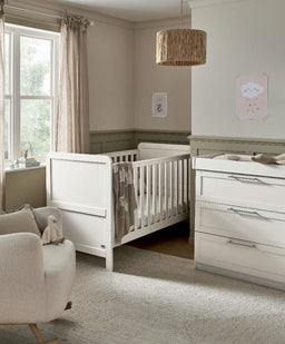 Mamas & Papas Furniture Sets Walton 2 Piece Cotbed Set with Dresser Changer - White