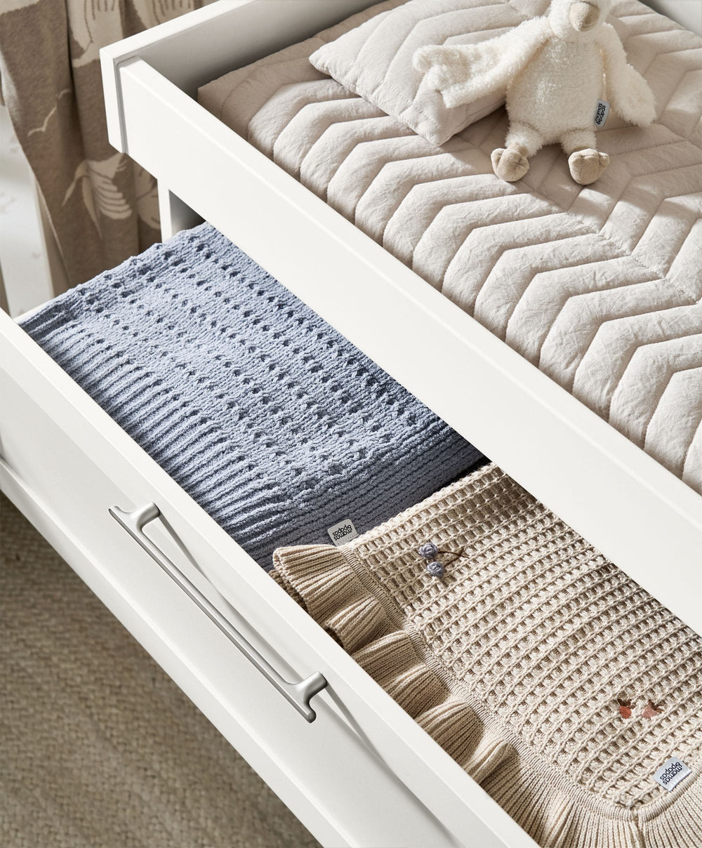 Mamas &amp; Papas Furniture Sets Walton 2 Piece Cotbed Set with Dresser Changer - White