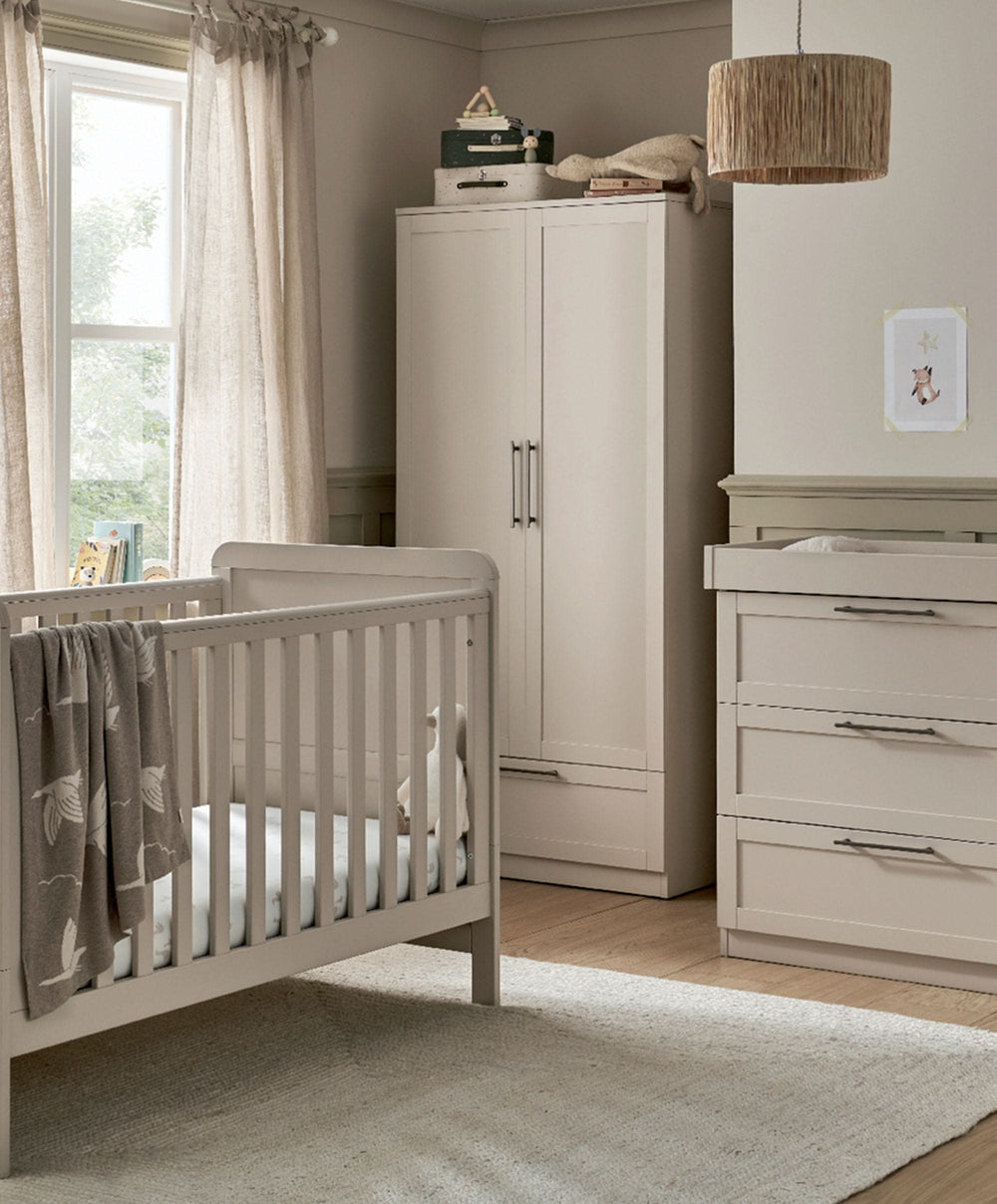 Mamas &amp; Papas Furniture Sets Walton 3 Piece Range with Dresser Changer &amp; Wardrobe - Cashmere