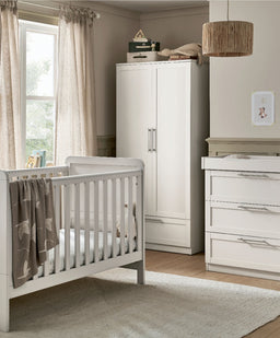 Mamas & Papas Furniture Sets Walton 3 Piece Range with Dresser Changer & Wardrobe - White