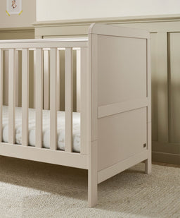 Mamas & Papas Furniture Sets Walton Cotbed with Luxury Hybrid Twin Cotbed Mattress - Cashmere