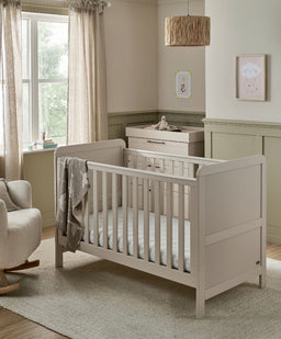Mamas & Papas Furniture Sets Walton Cotbed with Premium Pocket Spring Mattress - Cashmere