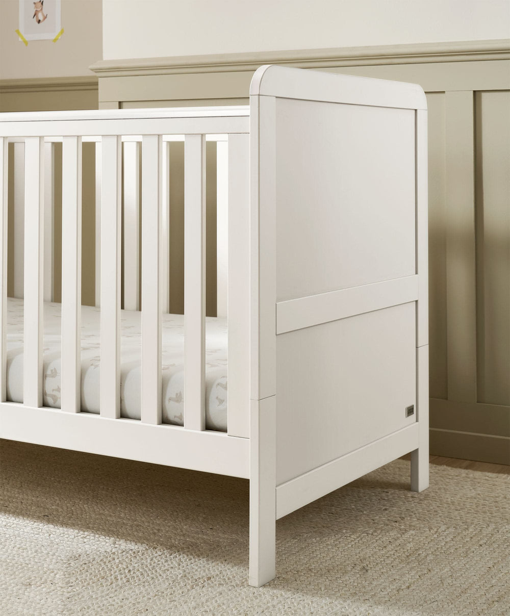 Mamas &amp; Papas Furniture Sets Walton Cotbed with Premium Pocket Spring Mattress - White