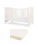Mamas & Papas Furniture Sets Walton Cotbed with Signature Airflow Pocket Spring Mattress - White