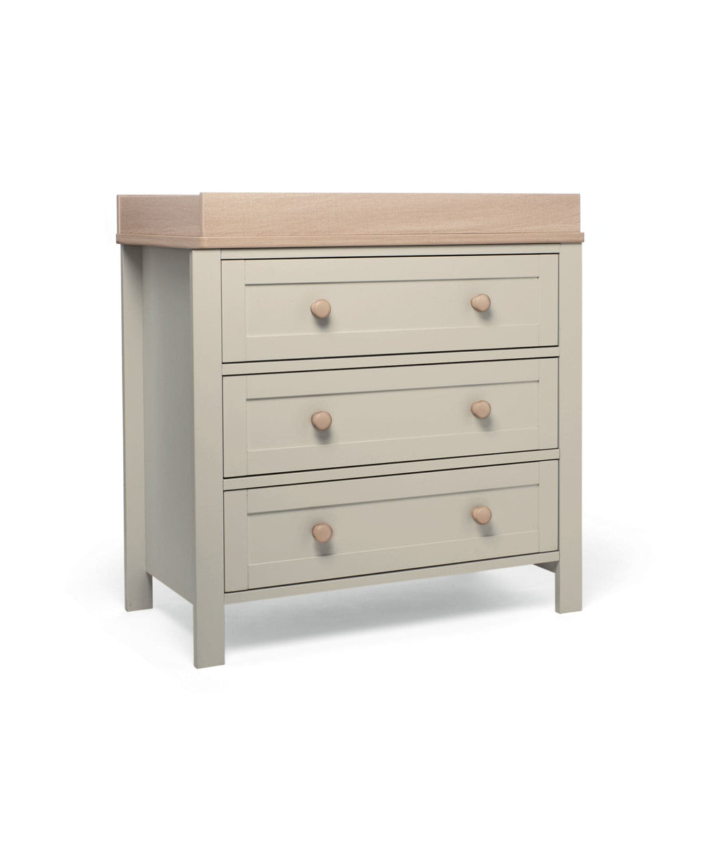Mamas &amp; Papas Furniture Sets Wedmore 2 Piece Cotbed Set with Dresser Changer - Pebble Grey
