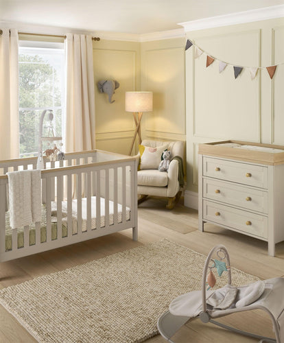 Mamas & Papas Furniture Sets Wedmore 2 Piece Cotbed Set with Dresser Changer - Pebble Grey
