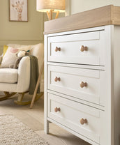 Mamas & Papas Furniture Sets Wedmore 2 Piece Cotbed Set with Dresser Changer - White/Oak