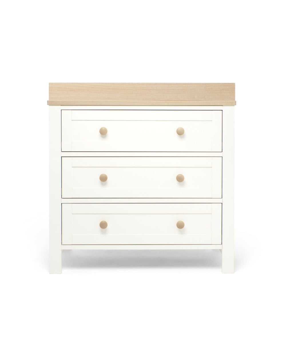 Mamas &amp; Papas Furniture Sets Wedmore 2 Piece Cotbed Set with Dresser Changer - White/Oak