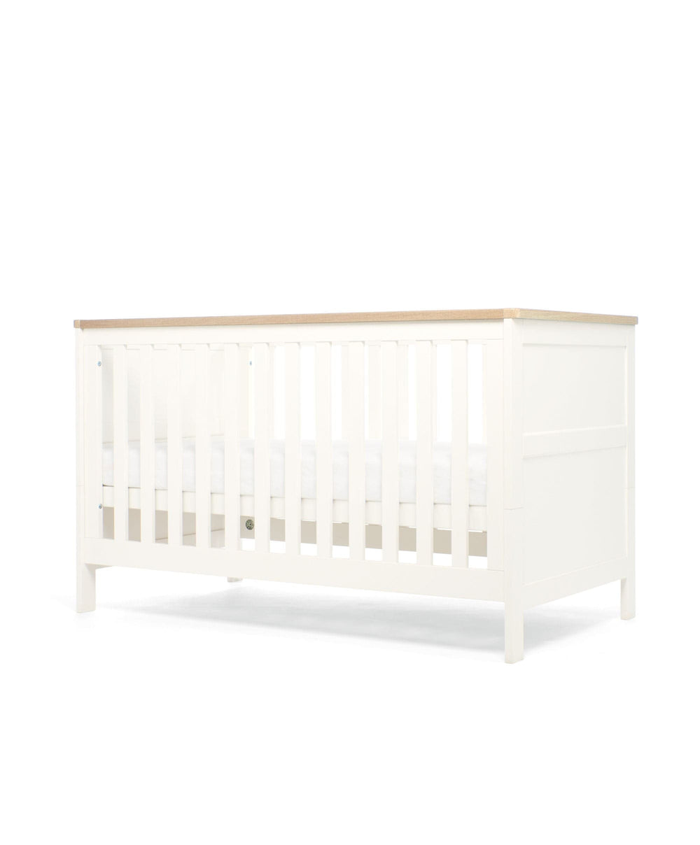 Mamas &amp; Papas Furniture Sets Wedmore 2 Piece Cotbed Set with Dresser Changer - White/Oak