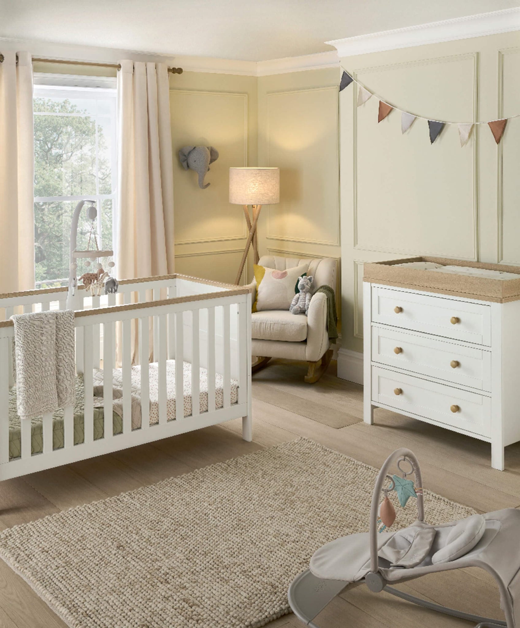 Wedmore Cotbed & Dresser Changer - White/Natural – Mamas & Papas UK