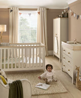 Mamas & Papas Furniture Sets Wedmore 3 Piece Cotbed Range with Dresser Changer & Wardrobe - Cashmere/Oak