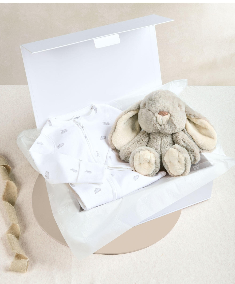 Mamas &amp; Papas Gift Boxes 0-3m Bunny All In One &amp; Bunny Soft Toy Gift Box