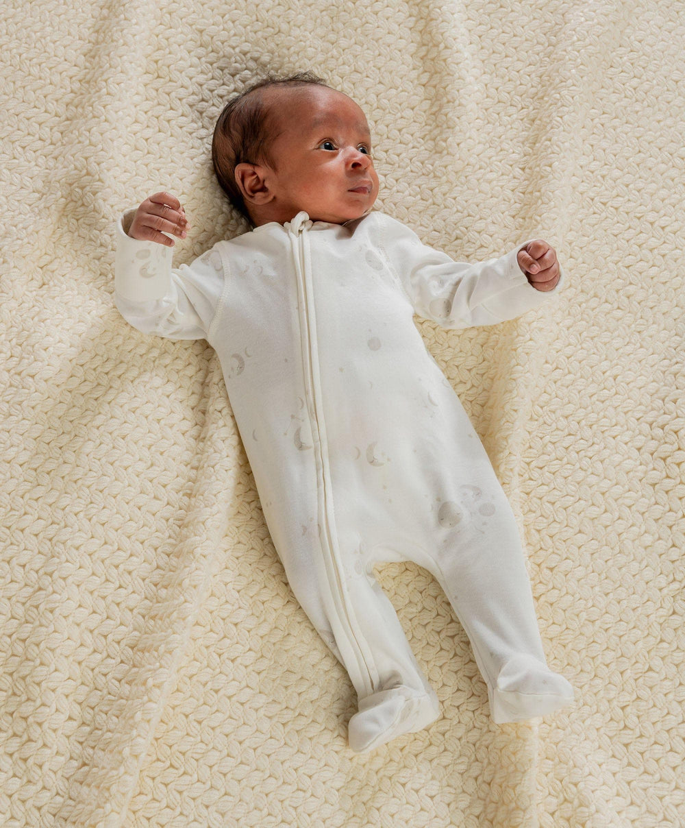 Mamas &amp; Papas Gift Boxes 0-3m Celestial Print All In One &amp; Grey Bunny Comforter Gift Box