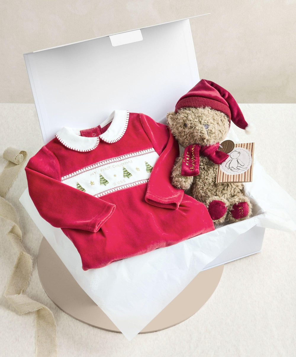 Mamas &amp; Papas Gift Boxes Christmas Teddy Bear &amp; Outfit Gift Box - Red
