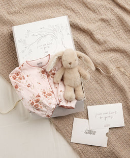 Mamas & Papas Gift Boxes Girls Floral & Small Bunny Toy Gift Box (0-3 M)