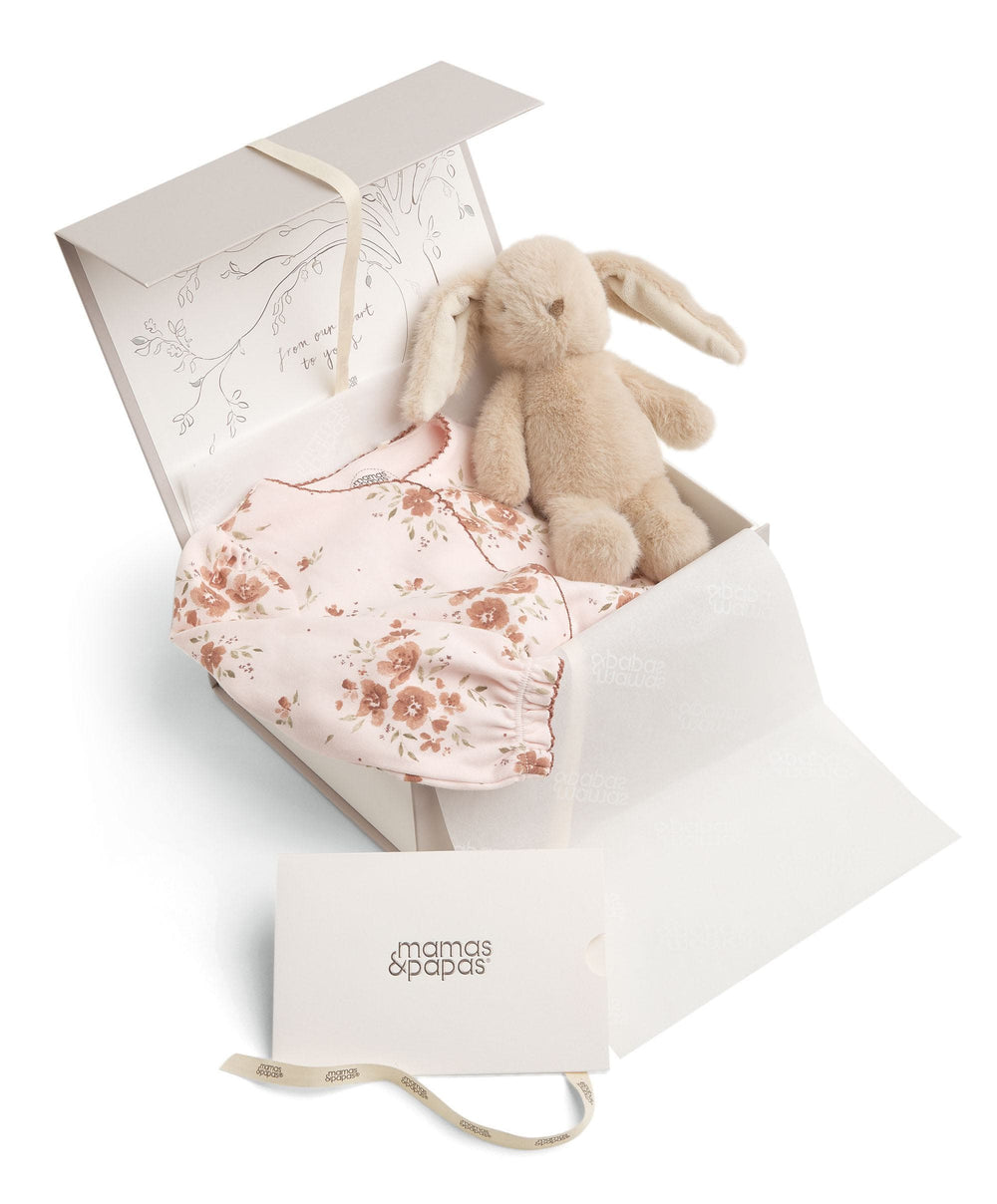 Mamas &amp; Papas Gift Boxes Girls Floral &amp; Small Bunny Toy Gift Box (0-3 M)