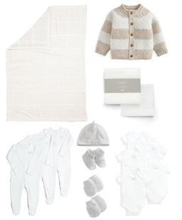 Mamas & Papas Newborn Hospital Essentials Bundle (7 Piece) - White