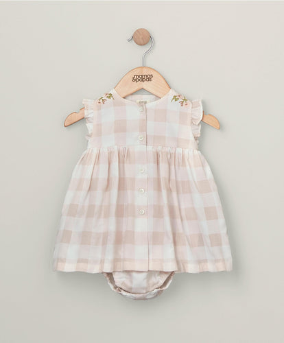 Mamas & Papas Gingham Sun Dress - Pink