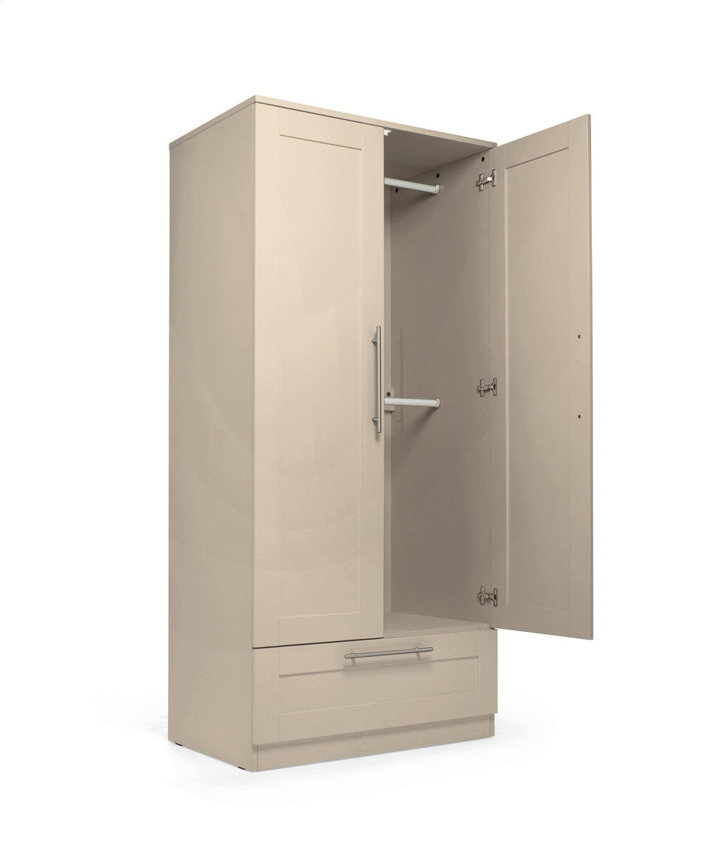 Mamas &amp; Papas Hampden 3 Piece Cotbed Range with Dresser Changer &amp; Wardrobe - Cashmere