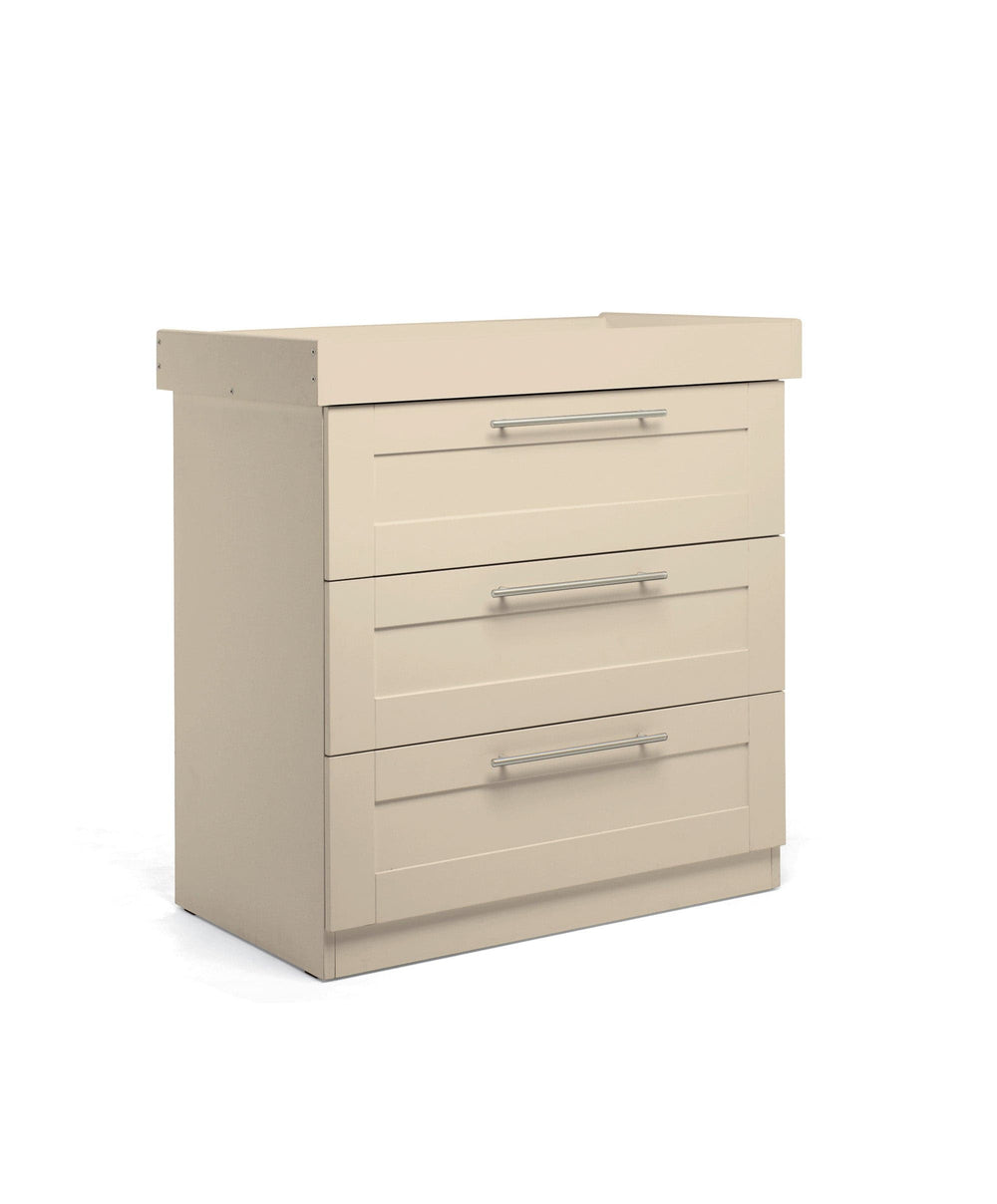 Mamas &amp; Papas Hampden 3 Piece Cotbed Range with Dresser Changer &amp; Wardrobe - Cashmere