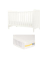 Mamas & Papas Hampden Cotbed & Essential Airflow Pocket Spring Mattress Bundle - White