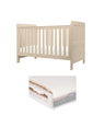 Mamas & Papas Hampden Cotbed & Luxury Hybrid Twin Cotbed Mattress Bundle - Cashmere