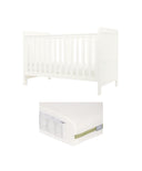 Mamas & Papas Hampden Cotbed & Premium Pocket Spring Cotbed Mattress Bundle - White