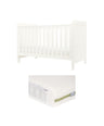Mamas & Papas Hampden Cotbed & Premium Pocket Spring Cotbed Mattress Bundle - White