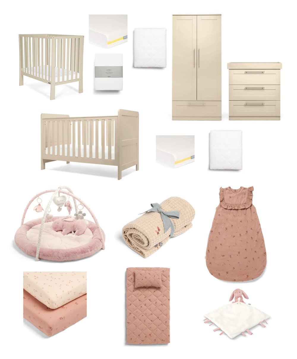 Mamas &amp; Papas Hampden Styled Nursery Bundle (15 Pieces) - Cashmere/Pink