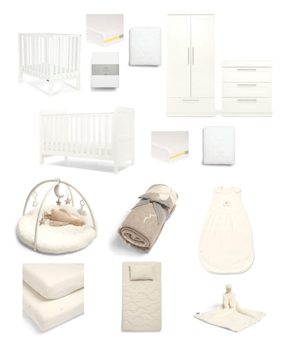 Mamas & Papas Hampden Styled Nursery Bundle (15 Pieces) - Neutral/White