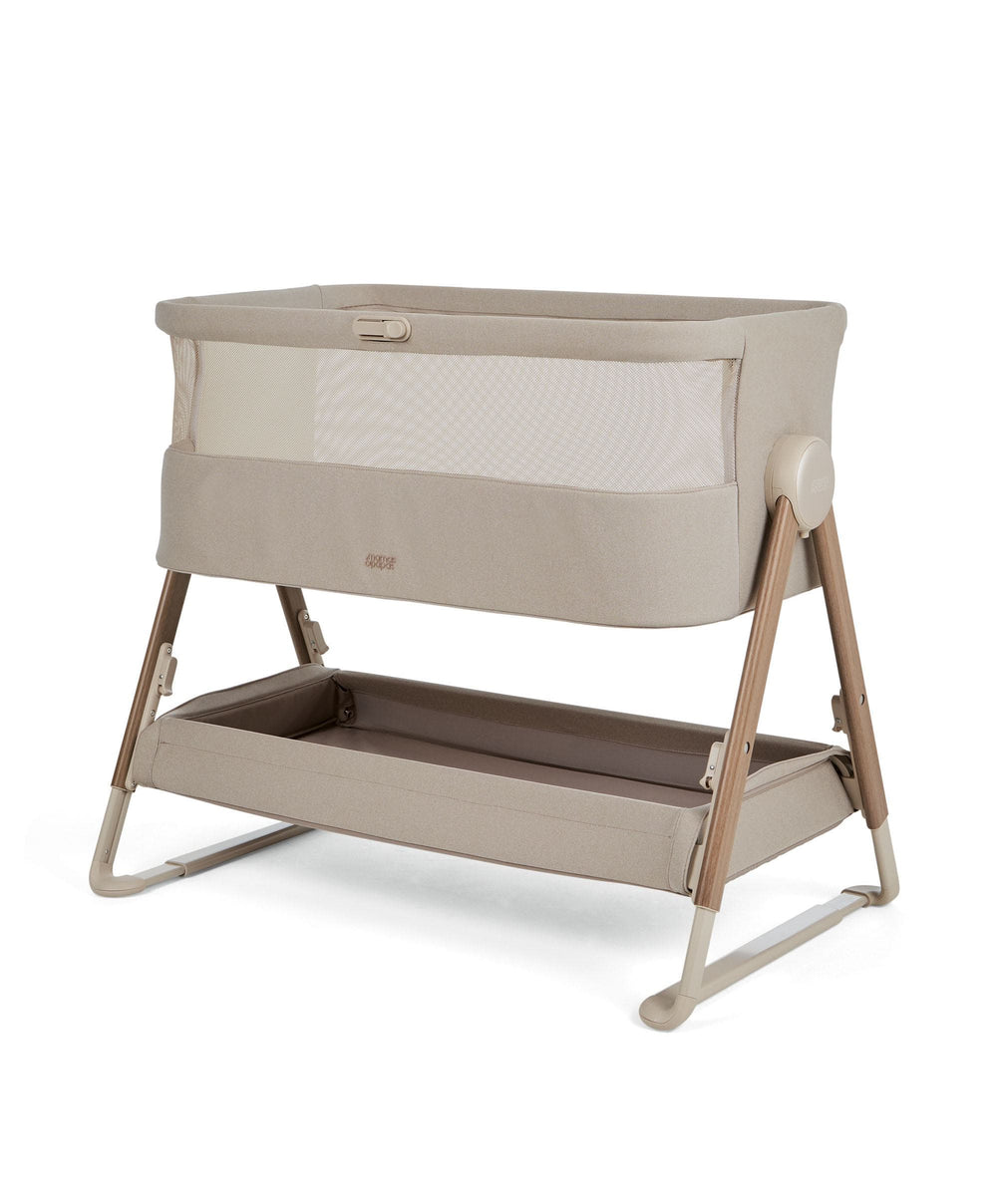 Mamas &amp; Papas Harwell Nursery Bundle with Lua 2 Bedside Crib (6 Piece) – Mocha/Cashmere