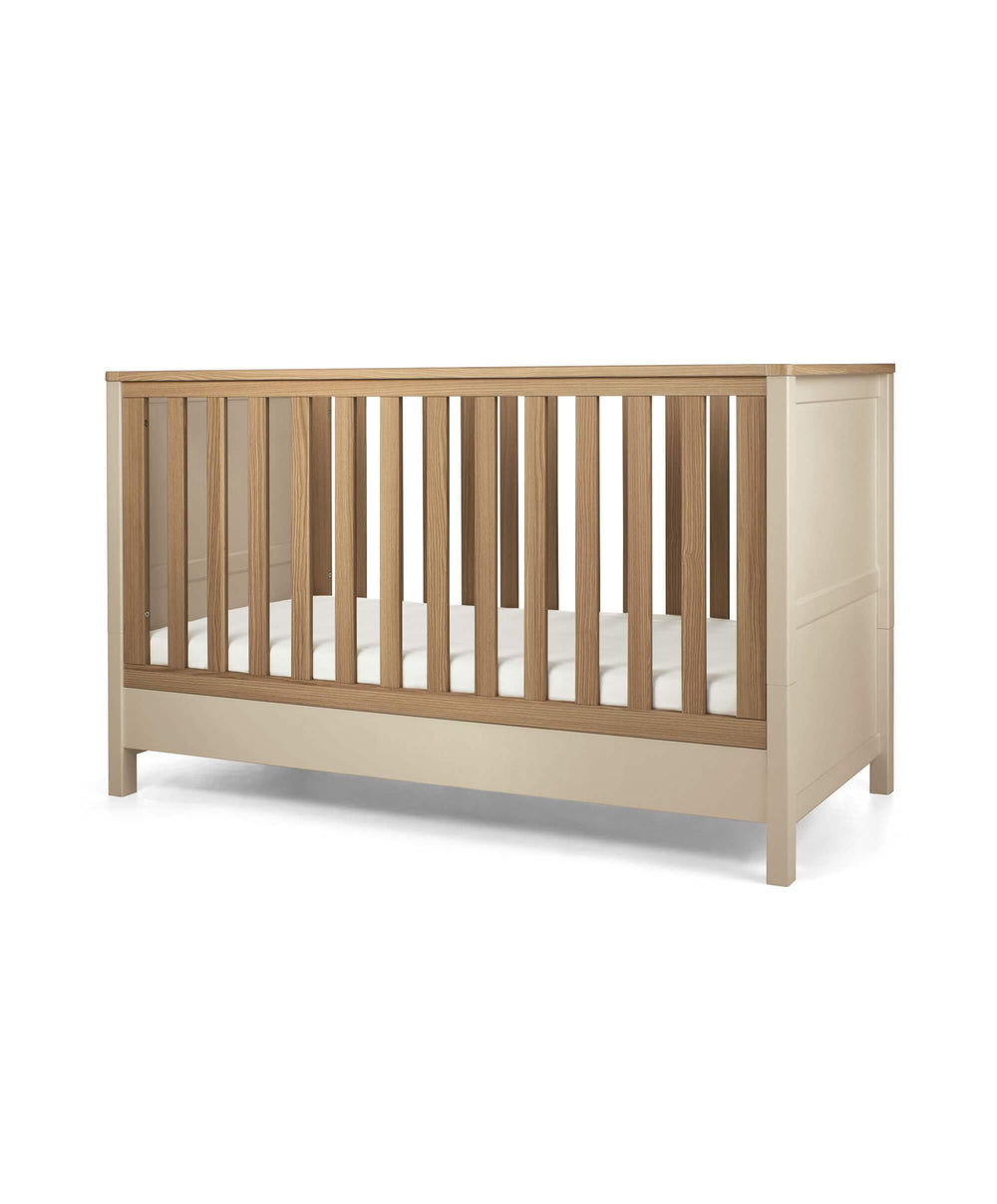 Mamas &amp; Papas Harwell Nursery Bundle with Lua 2 Bedside Crib (6 Piece) – Mocha/Cashmere