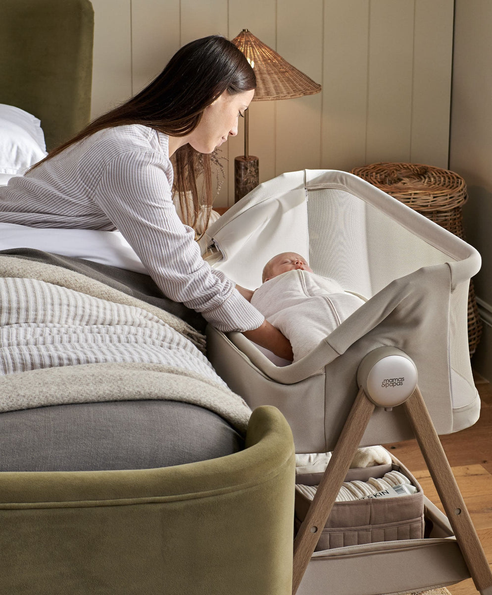 Harwell Nursery Bundle with Lua 2 Bedside Crib (6 Piece) – Mocha/Cashm ...