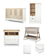Mamas & Papas Harwell Nursery Bundle with Lua 2 Bedside Crib (6 Piece) – Mocha/White