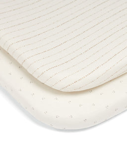 Mamas & Papas Harwell Nursery Bundle with Lua 2 Bedside Crib (6 Piece) – Sand/Cashmere
