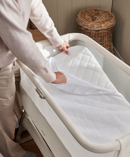 Mamas & Papas Harwell Nursery Bundle with Lua 2 Bedside Crib (6 Piece) – Sand/Cashmere