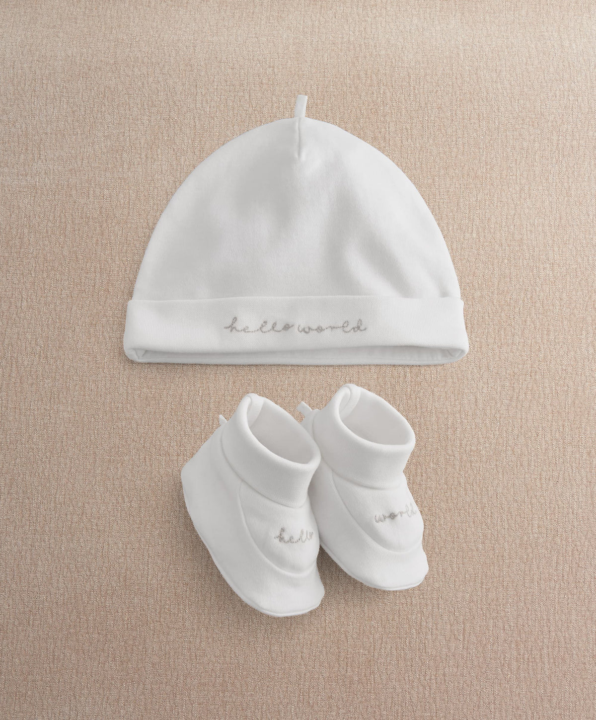 Mamas & Papas Hats & Booties Hello World Hat & Booties
