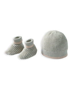 Mamas & Papas Hats & Booties Welcome to the world Knitted Hat & Booties Set