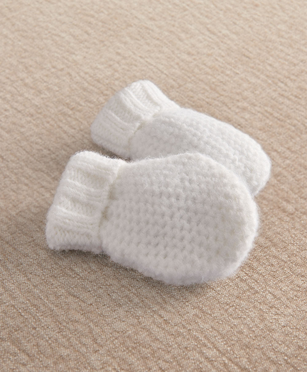 Mamas &amp; Papas Hats &amp; Booties White Knitted Hats &amp; Mitts